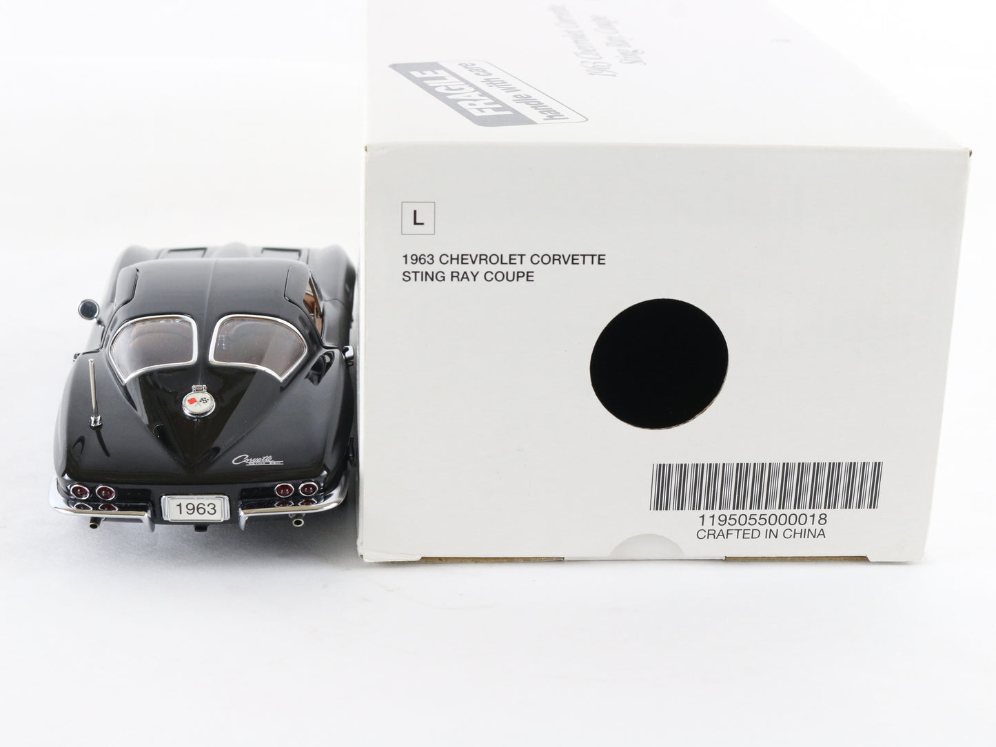 1963 Chevy Corvette Sting Ray Coupe Black Danbury Mint 1:24 Diecast Model Car