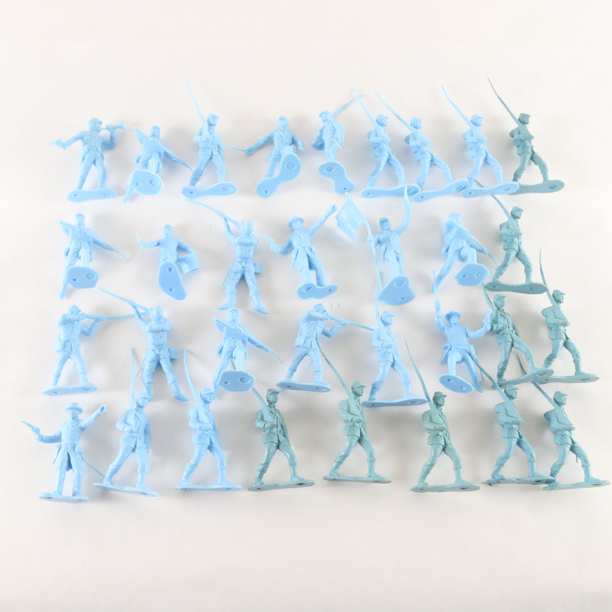 Lot Of 32 Union Soldiers American Civil War Blue Marx 1:32 Plastic Figures