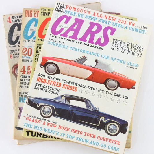 Lot Of 4 Cars Automotive Feb Apr May July 1962 Vintage Car Magazines