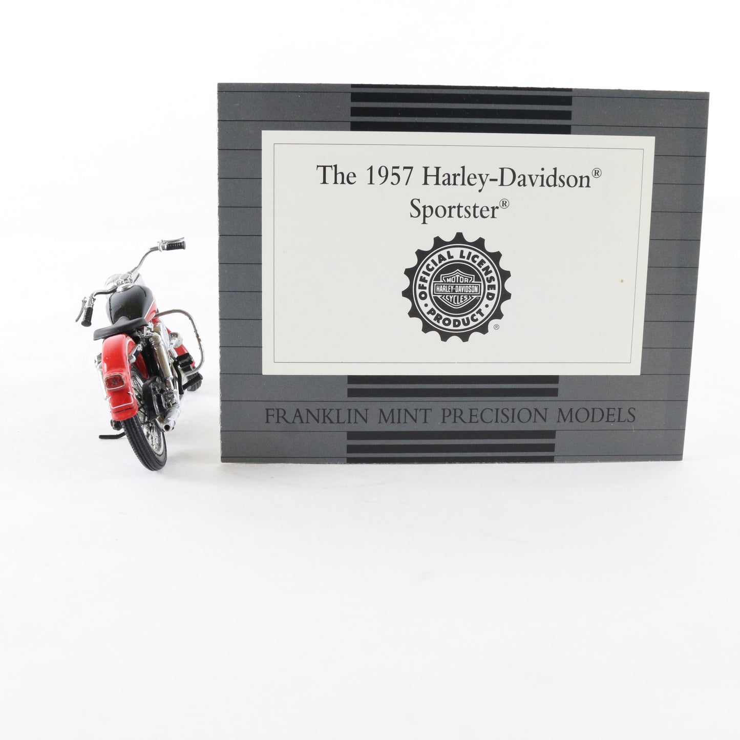 1957 Harley Davidson Sportster Red Black Franklin Mint 1:24 Model Motorcycle