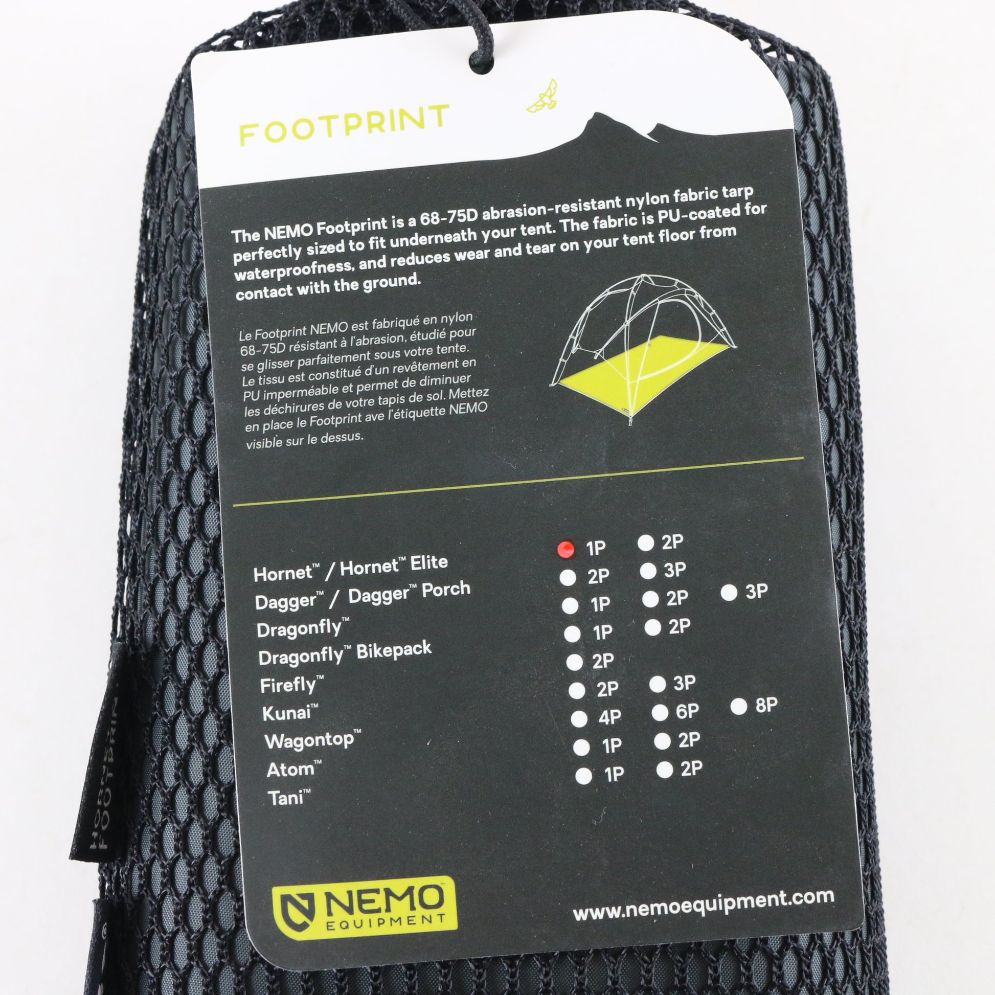 Nemo Equipment Hornet Elite 1p Tent Footprint Outdoor Accessory