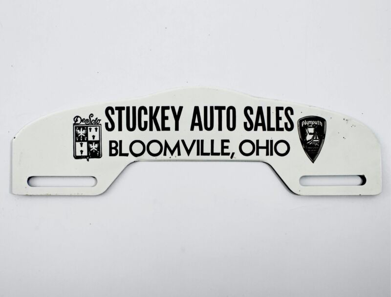 Stuckey Auto Sales Bloomville Ohio Plymouth Chrysler Motors 10��� License Topper