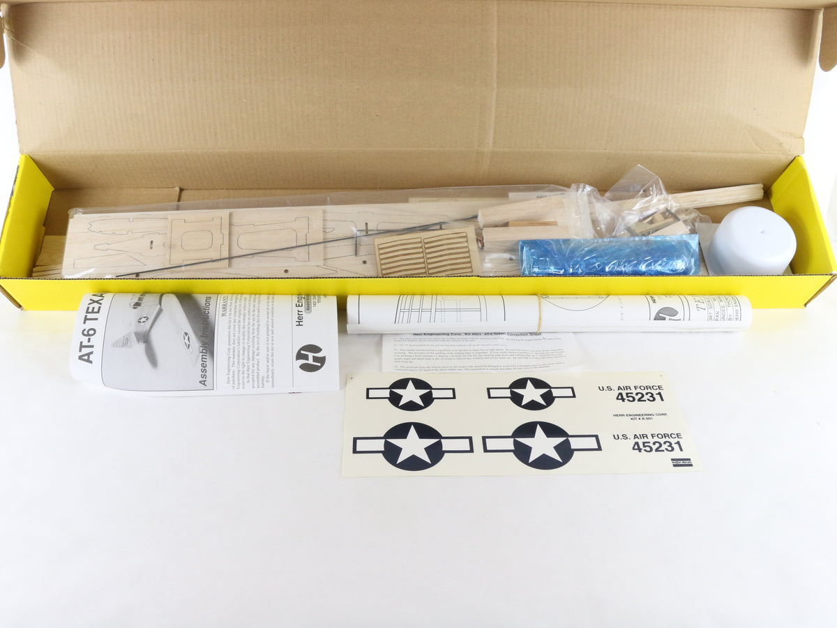 AT-6 Texan 36" Wingspan 1/2 Balsa Wood Herr RC Plane Kit K-501