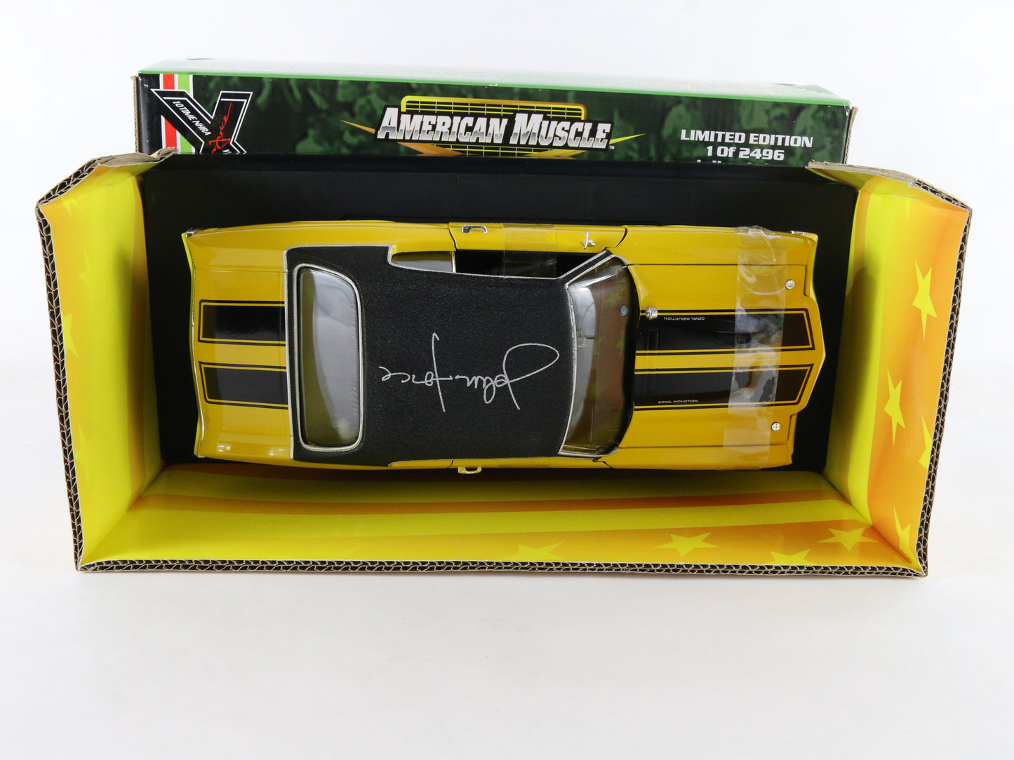 1970 Chevy Chevelle SS Yellow John Force Signature American Muscle ERTL 1:18 Car