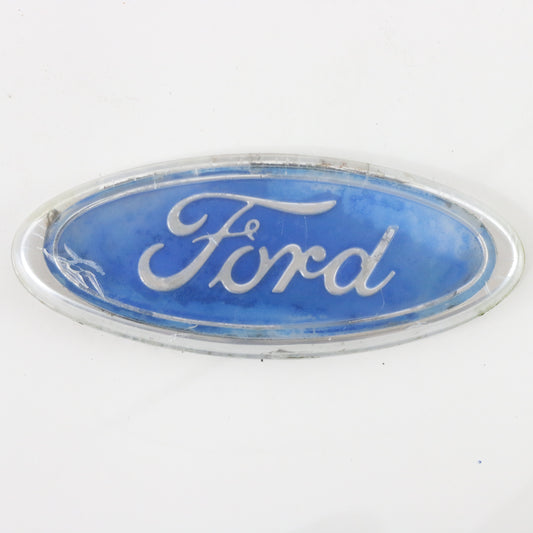 Oval Ford Truck Blue & Silver Plastic Nameplate Automobile Emblem