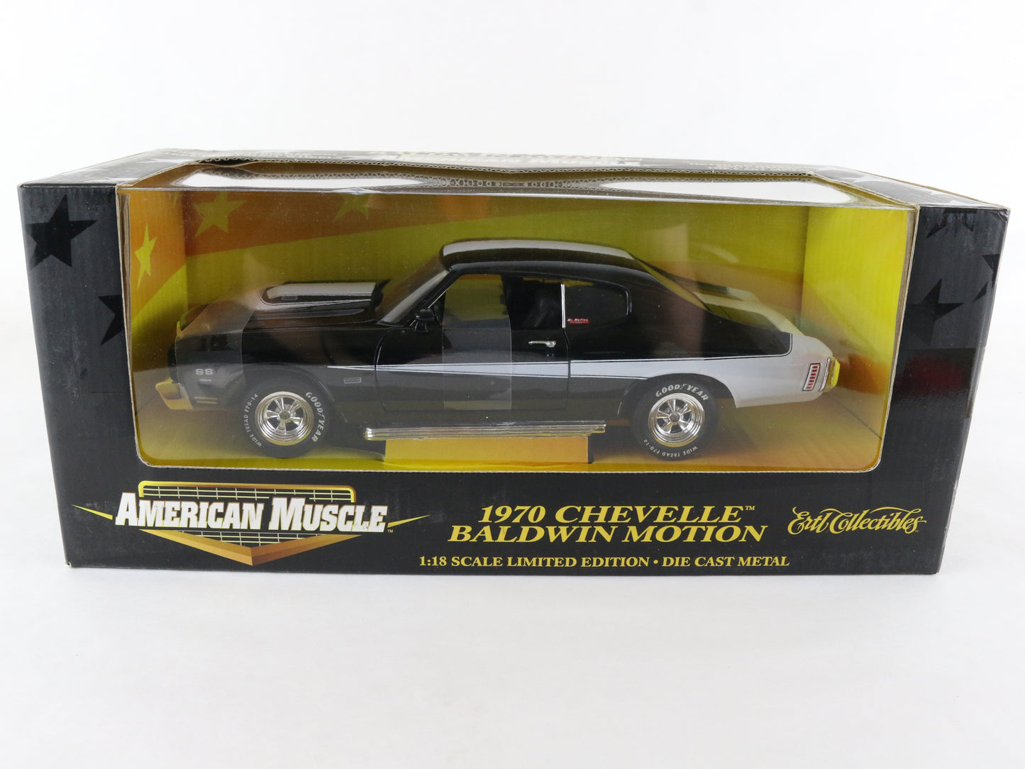 1970 Chevy Camaro Baldwin Motion Black American Muscle ERTL 1:18 Diecast 32070