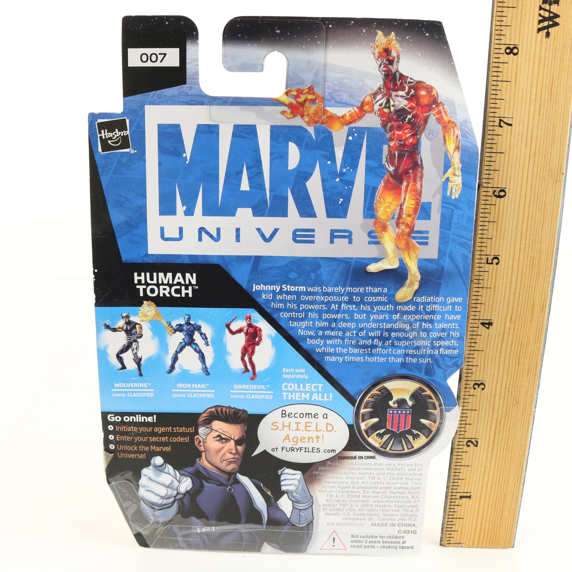 Marvel Universe 007 Human Torch Hasbro 3.75" Action Figure 