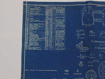 B&O Freight & Passenger Car Ajax Hand Brake Details Blueprint T-51841 1930 18"