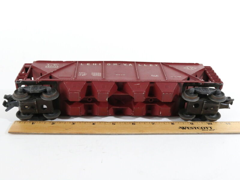 Lionel Postwar Lehigh Valley LV 643625 Plastic Quad Hopper Car O Maroon