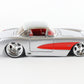 1957 Chevy Corvette Silver & Red Jada Toys 1:24 Model Car 90937