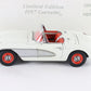 1957 Chevy Corvette Roadster White Black Limited Danbury Mint 1:24 Diecast #912