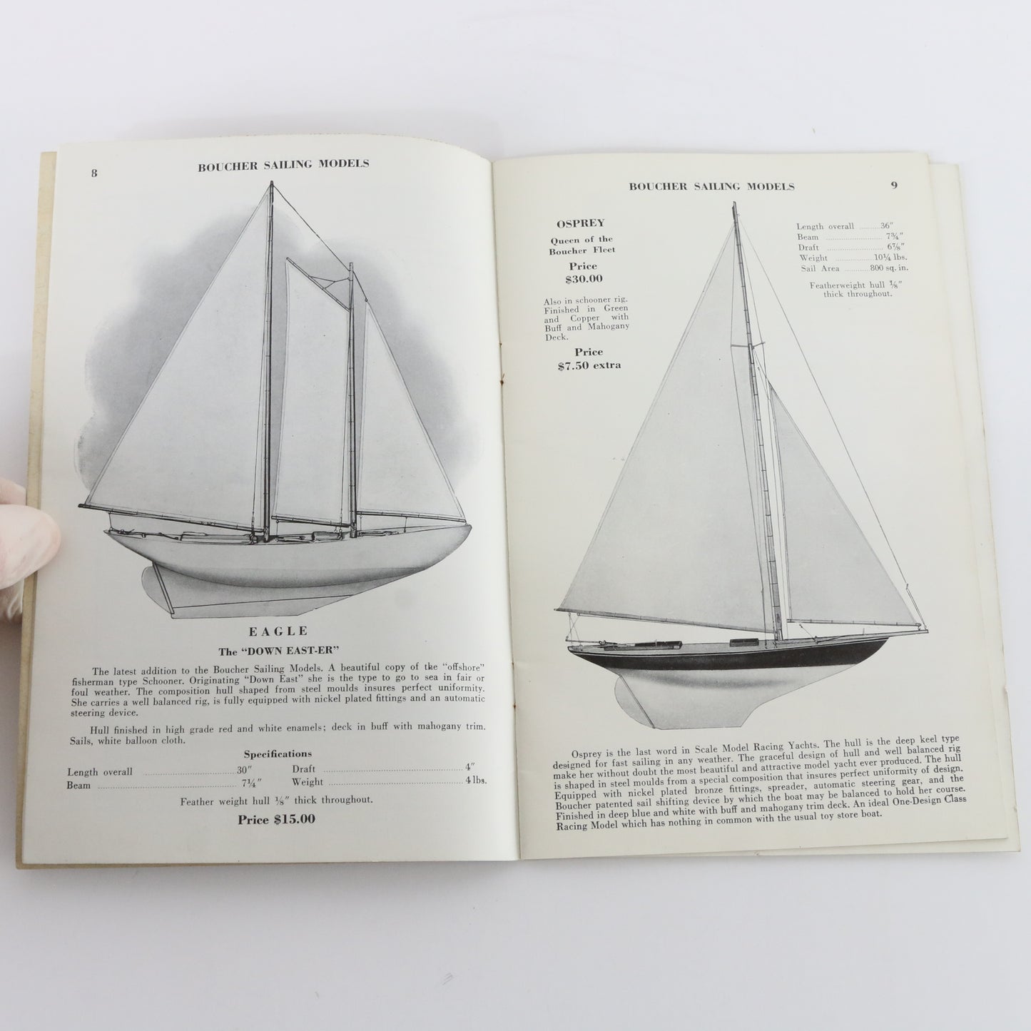 1933 Vintage Boucher Hobby Boat & Model Construction Set Catalog