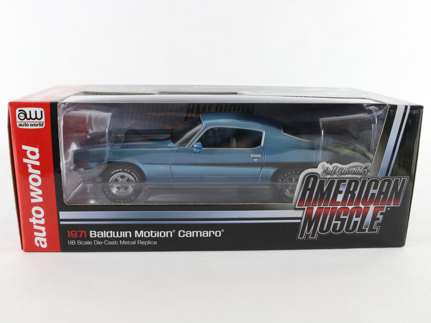 1971 Baldwin Motion Camaro Chevy Blue American Muscle ERTL 1:18 Model Car