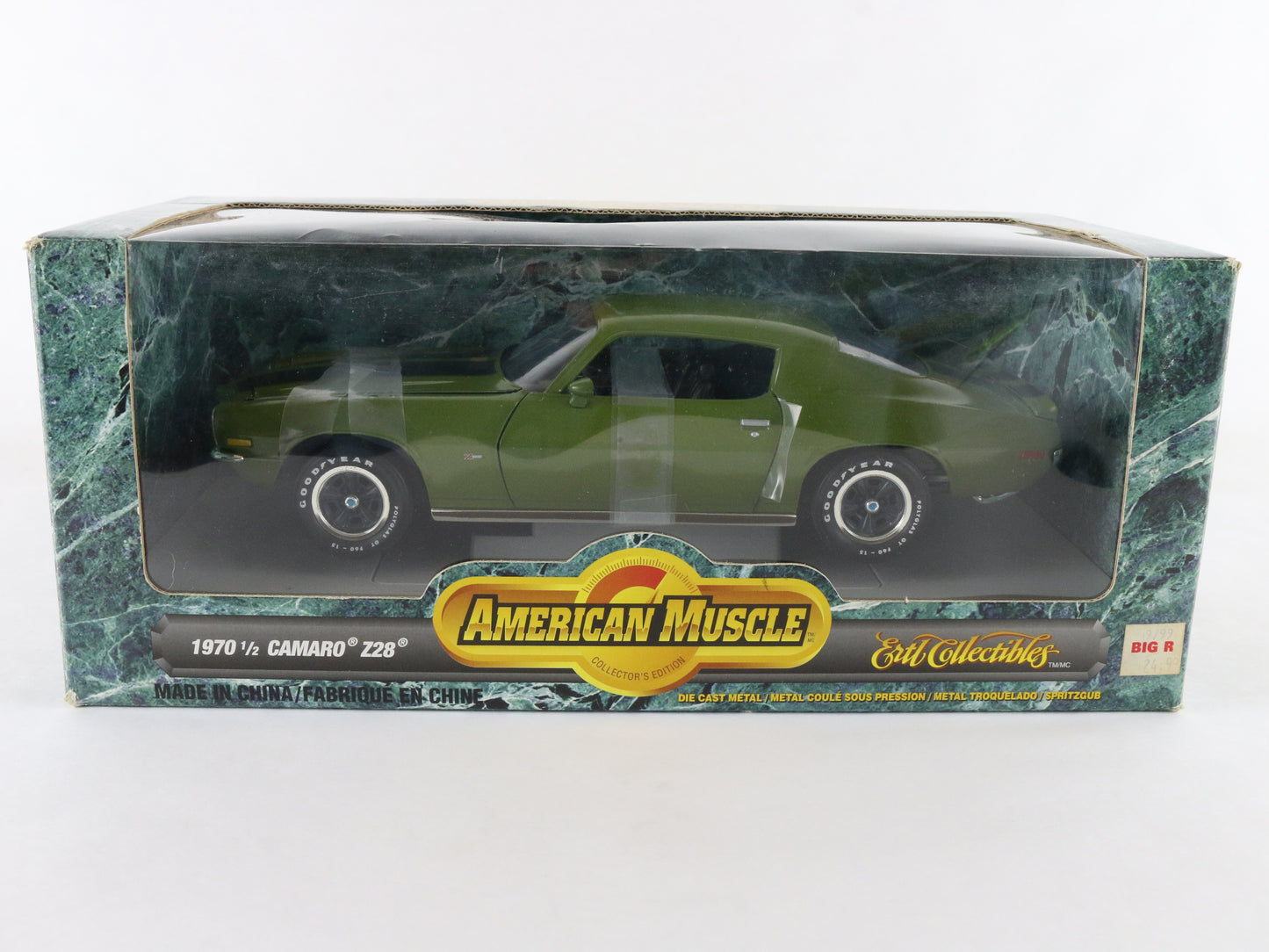 1970 1/2 Chevy Camaro Z28 Green American Muscle ERTL 1:18 Model Car 7128