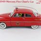 1949 Mercury Fire Chiefs Car Red Danbury Mint 1:24 Diecast Model