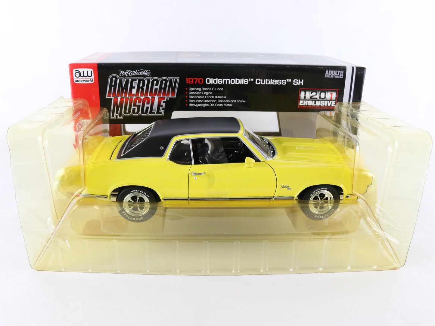1970 Oldsmobile Cutlass SX Yellow 1201 Exclusive Auto World Am ERTL 1:18 4203