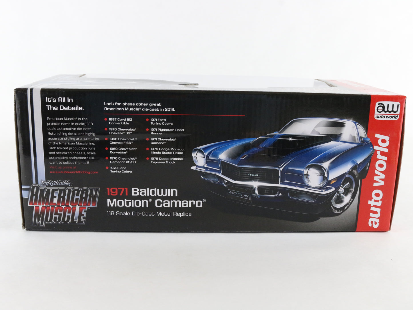1971 Baldwin Motion Camaro Chevy Blue American Muscle ERTL 1:18 Model Car