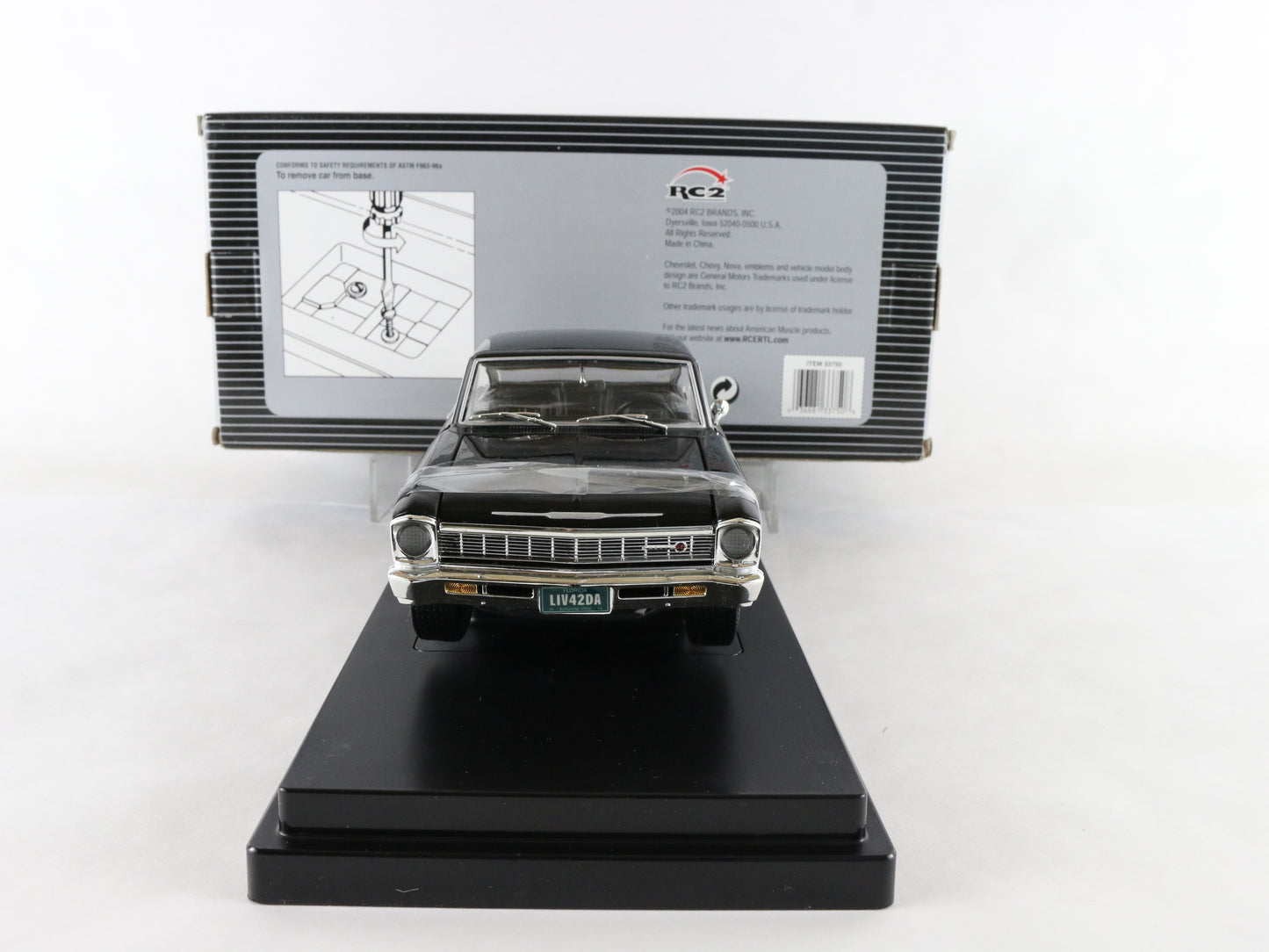 1966 Chevy Nova SS Black American Muscle ERTL 1:18 Model Car 33750