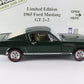 1965 Ford Mustang GT 2+2 Green Danbury Mint 1:24 Diecast Model 357/1965