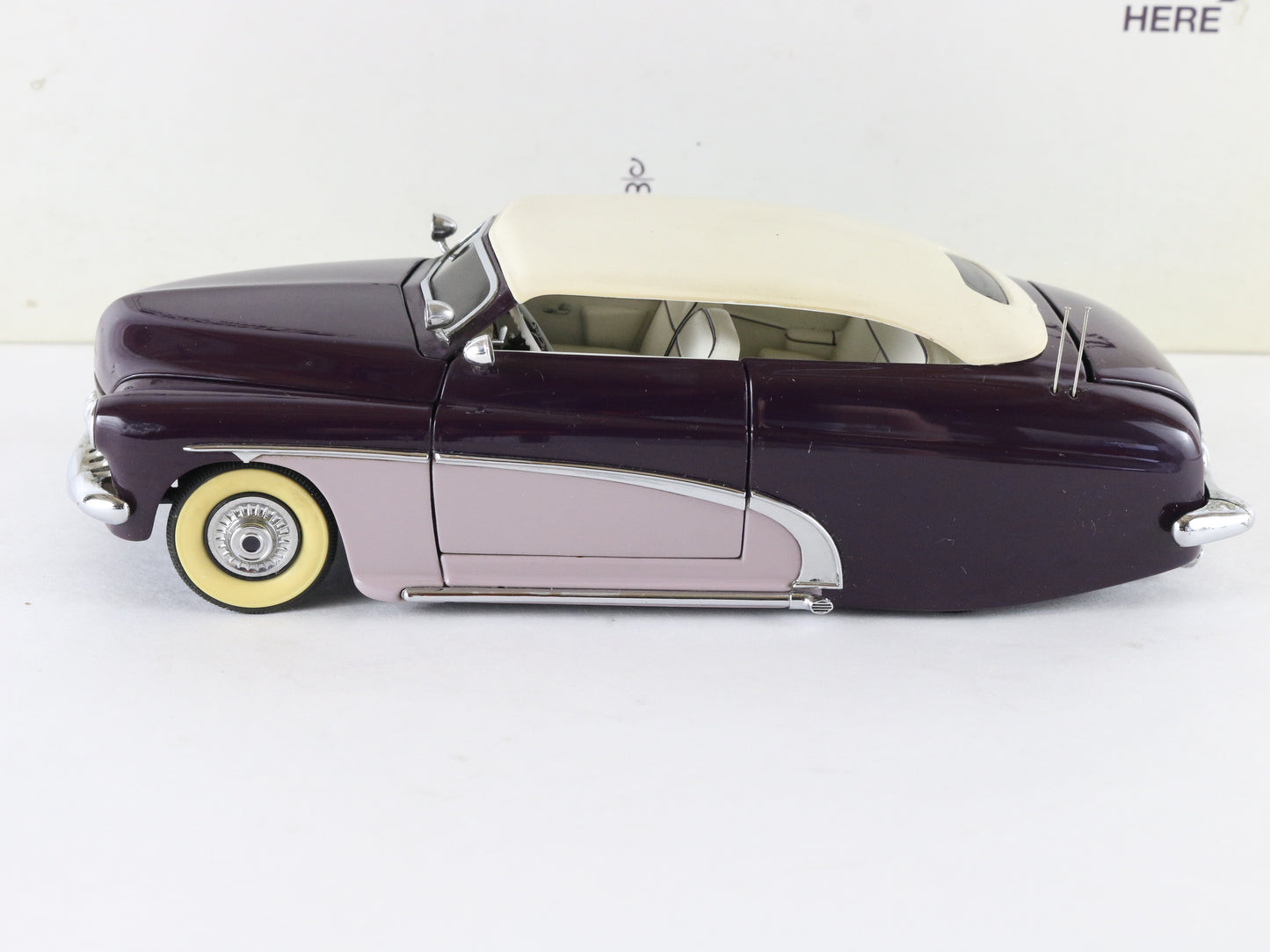 1950 Mercury Custom Purple White Danbury Mint 1:24 Diecast Model Car