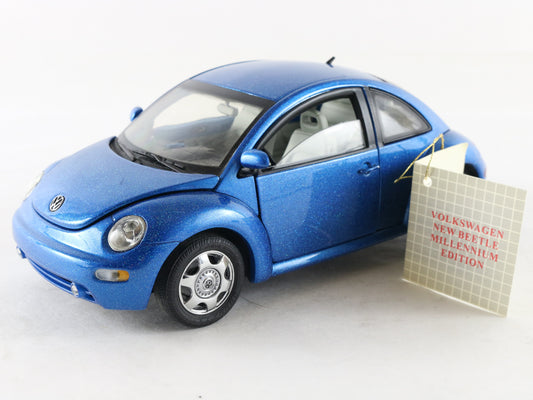 Volkswagen New Beetle Millennium Ed Blue Franklin Mint 1:24 Model 