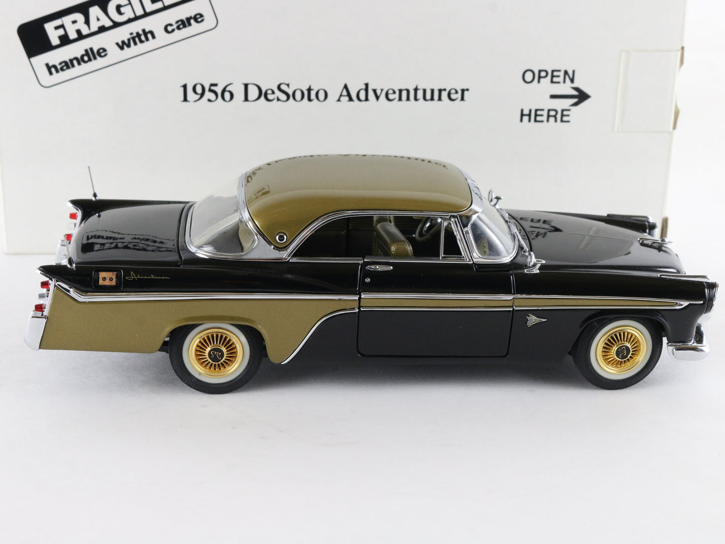 1956 Desoto Adventurer Black Gold Danbury Mint 1:24 Diecast Model