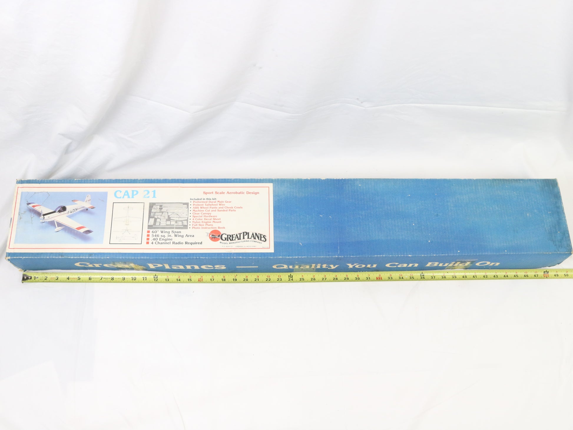 Great Planes Cap 21 .40 Aerobatic 60" Wingspan Wood RC Kit