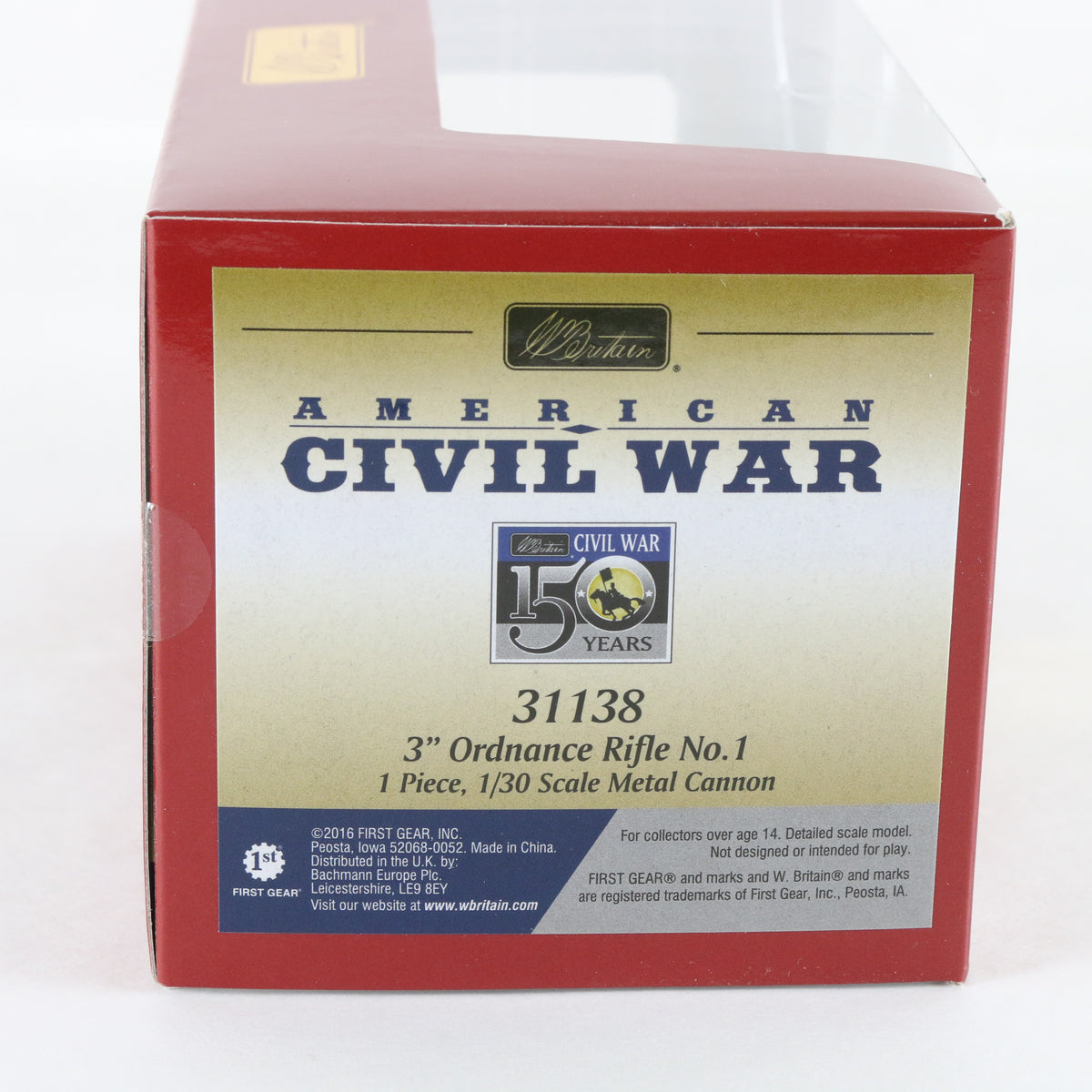 3" Ordnance Rifle #1 Civil War 150 Years Britains 1:30 31138 Metal Cannon