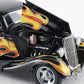 California Kid 1934 Ford Coupe Black W/ Flames Danbury Mint 1:24 Model Car