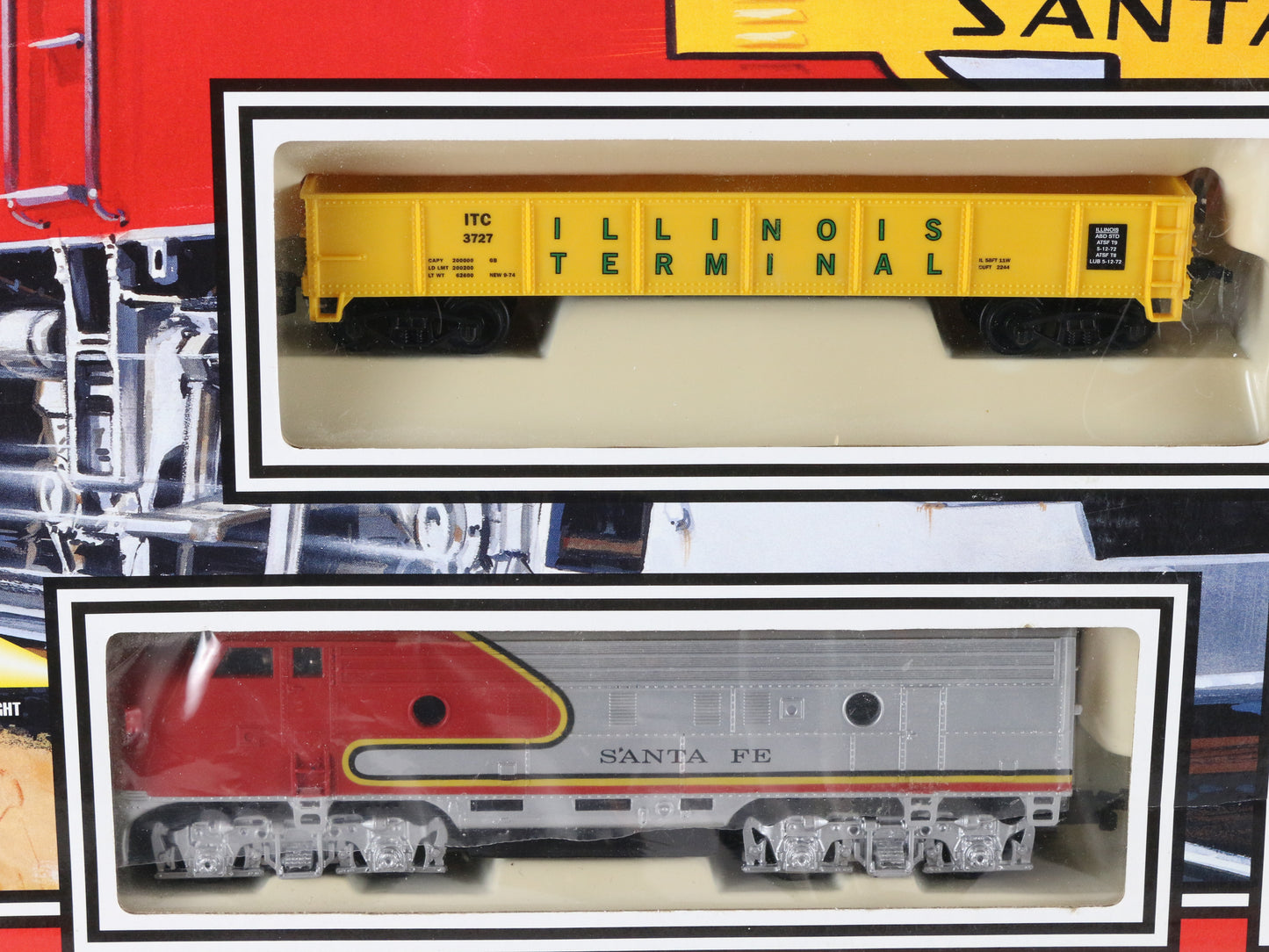 Life-Like HO 8837 Freight Blaster Santa Fe Diesel Locomotive Train Set Unopened