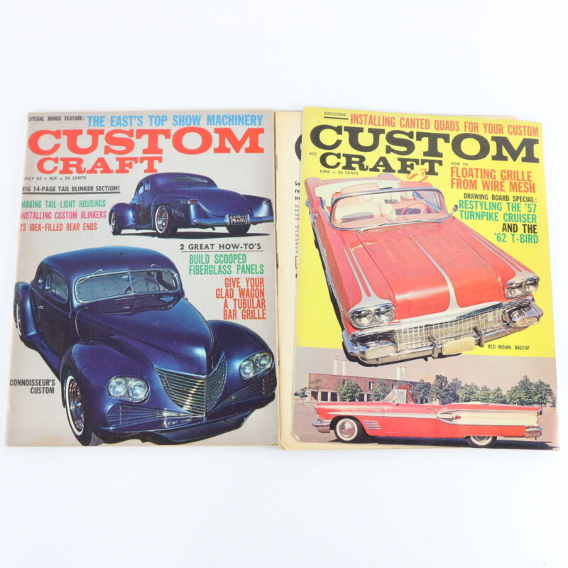 Lot Of 4 Custom Craft June July Sep Nov 1963 Vintage Car Magazines