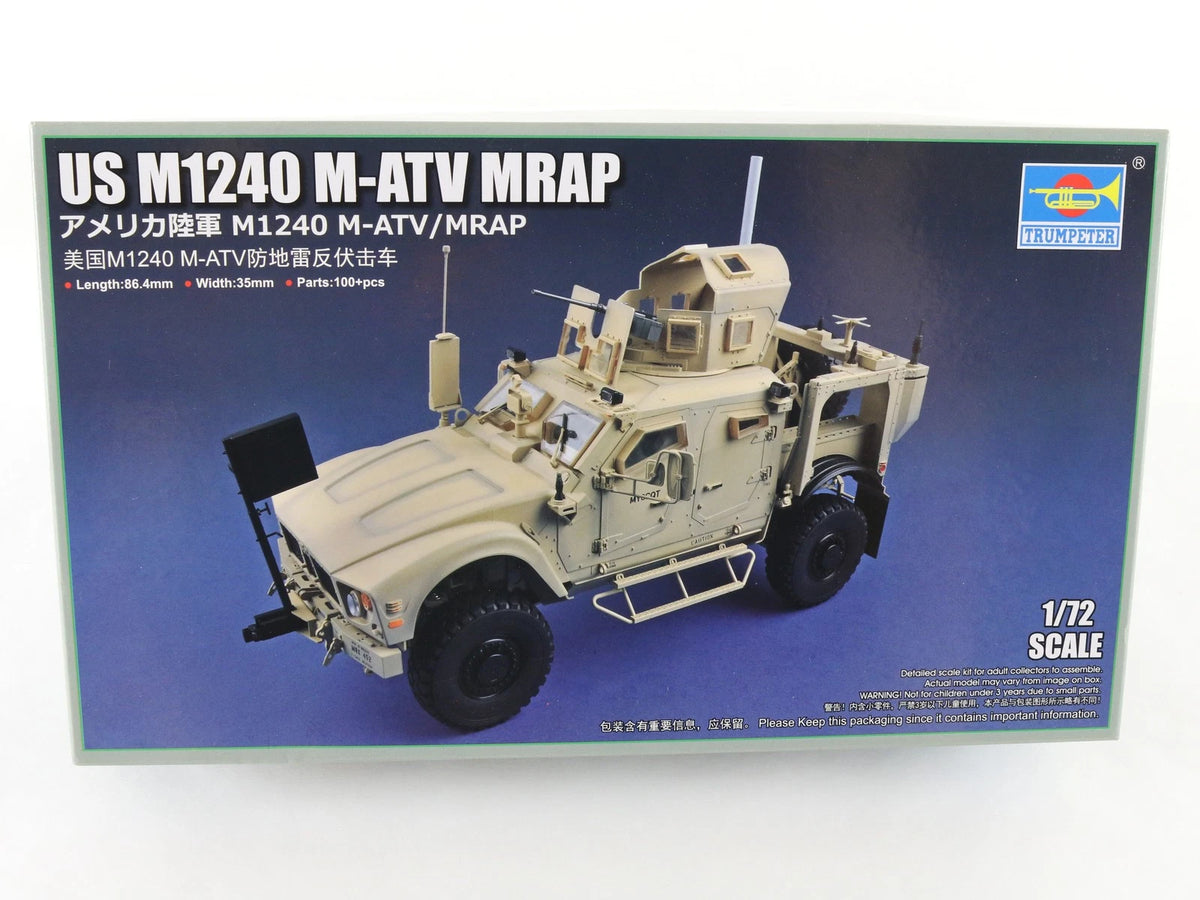 M1240 M-ATV Mrap Armored Vehicle Oshkosh Trumpeter 1:72 07413 Military Kit