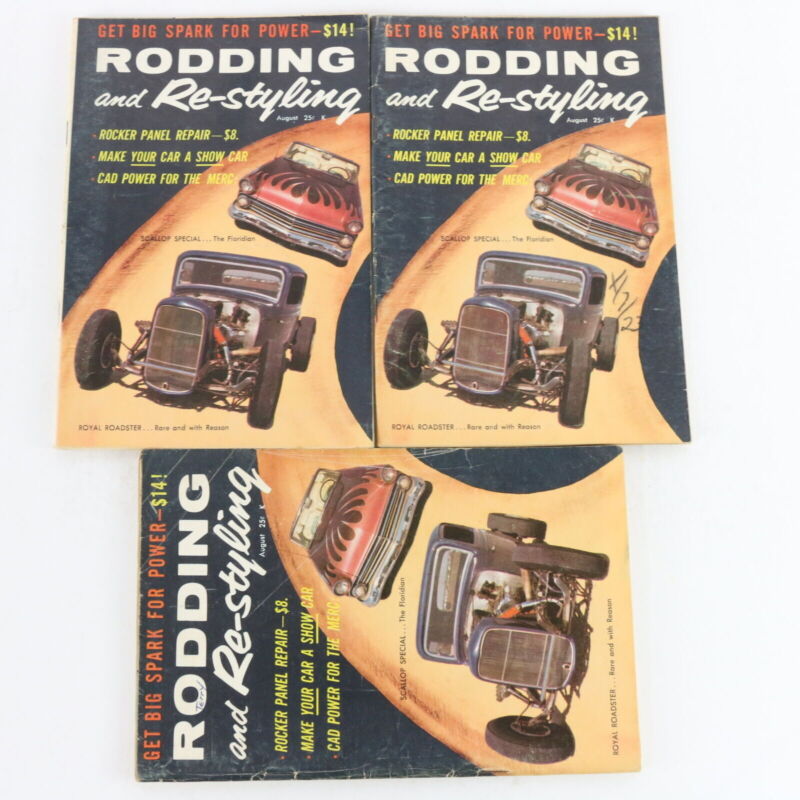 Lot Of 5 Rodding & Restyling Sep Aug 1958 Vintage Car Magazines