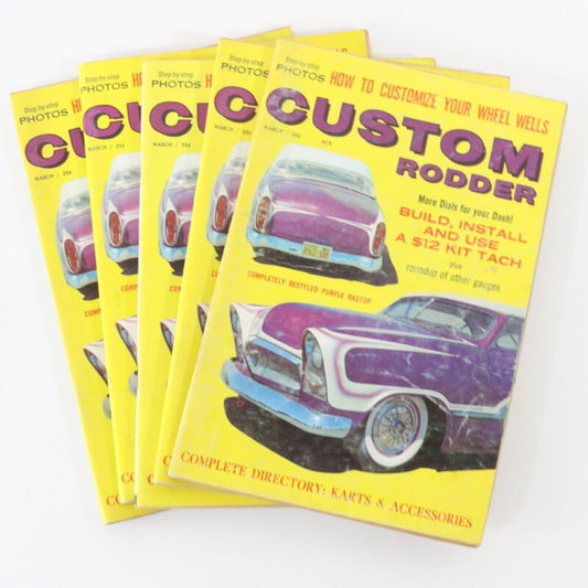 Lot Of 5 Custom Rodder Customize Wheel Wells March Mar 1960 Car Magazines