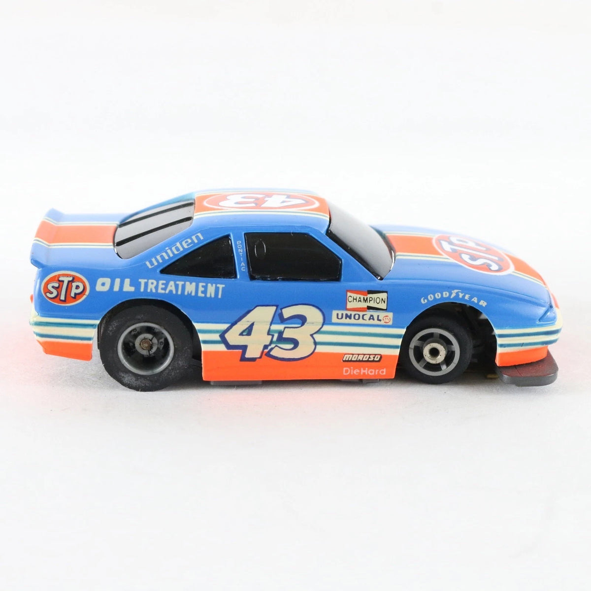 Tyco TCR Pontiac Grand Prix #43 STP Petty Orange Blue Slotless HO Slot Car