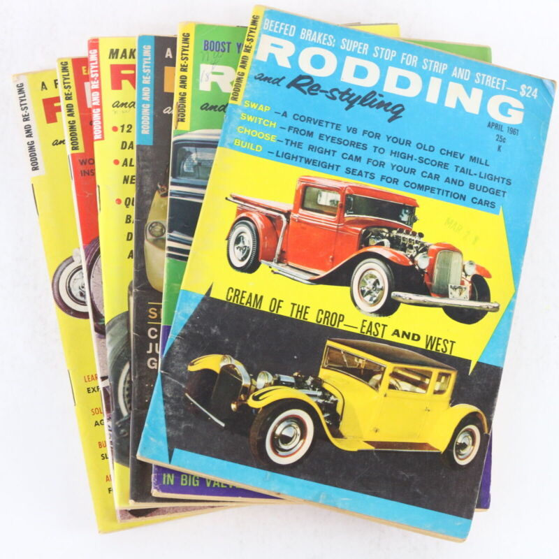 Lot Of 6 Rodding Re-styling Apr May June Sep Nov Dec 1961 Vintage Car Magazines