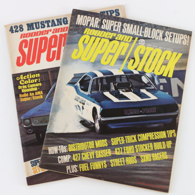 Lot Of 2 Rodder & Super Stock May 1972 & Jan 1970 Vintage Car Magazines