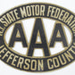 N.Y. State Motor Federation Jefferson County AAA 6.5" Metal