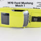 1970 Ford Mustang Mach 1 Fastback Yellow Black Danbury Mint 1:24 Diecast Model