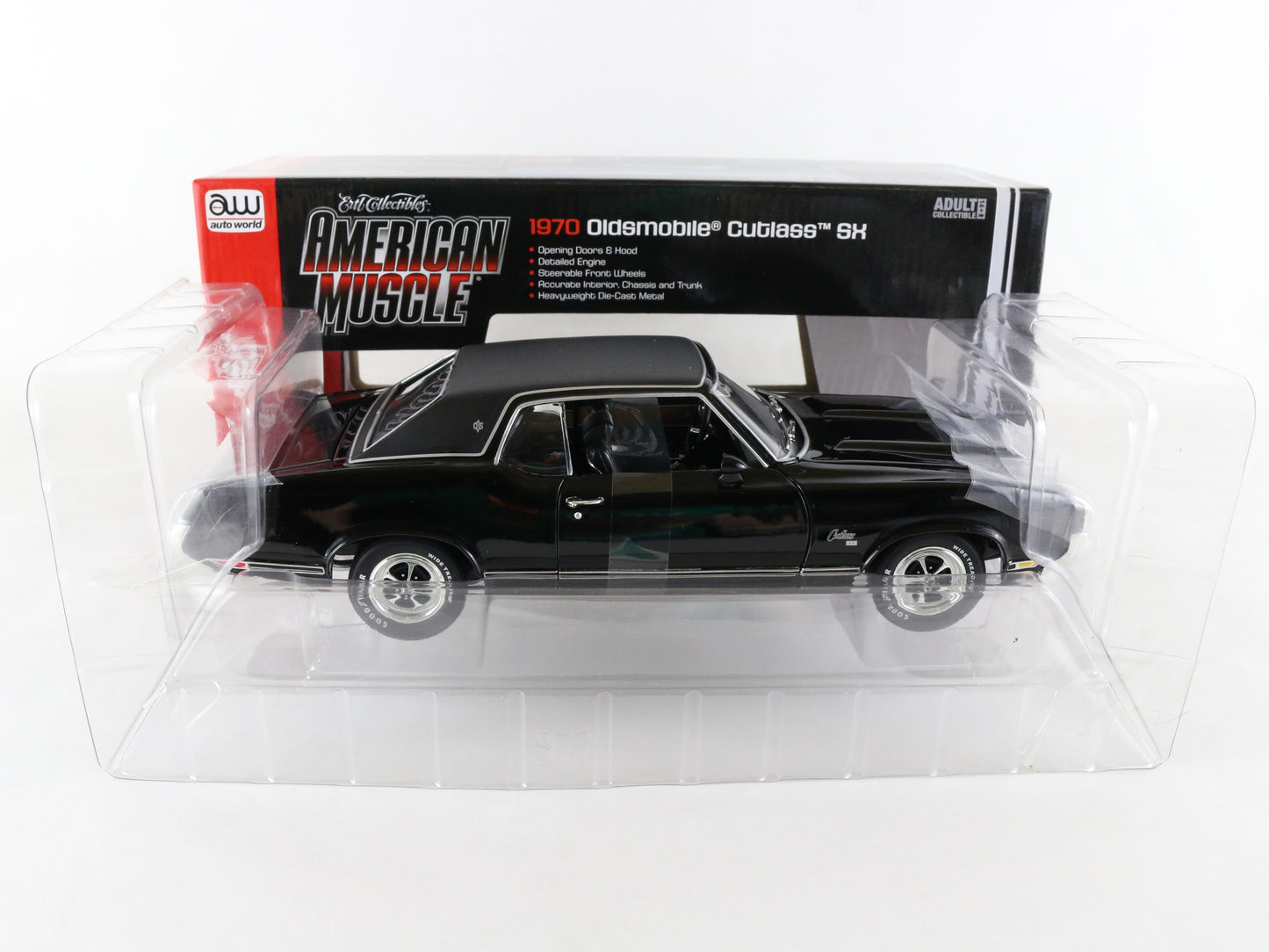 1970 Oldsmobile Cutlass SX Black Auto World ERTL 1:18 Diecast Amm977/06