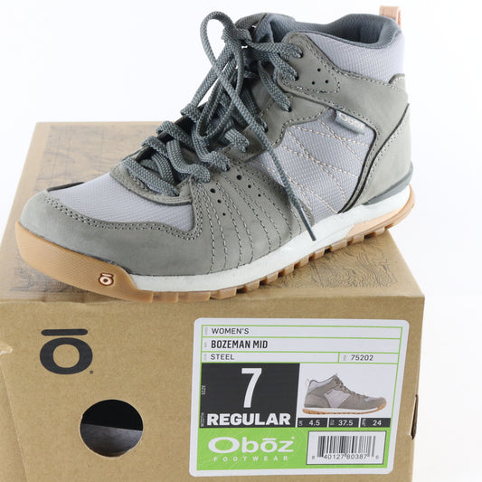 Oboz Bozeman Mid Steel Womens Hiking Trail Boots Shoes Size 7 USA 75202