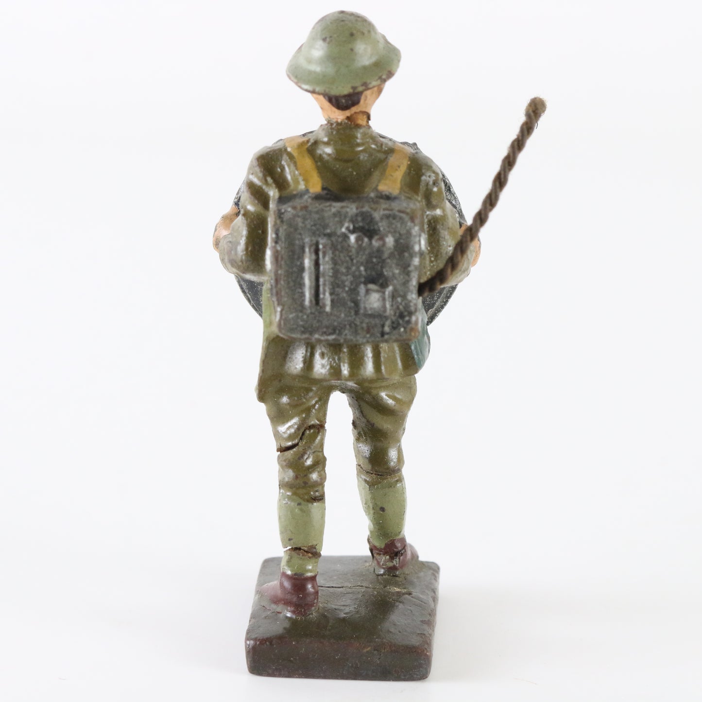 Lineol WWII British soldier carrying spotlight composite figure Germany toy