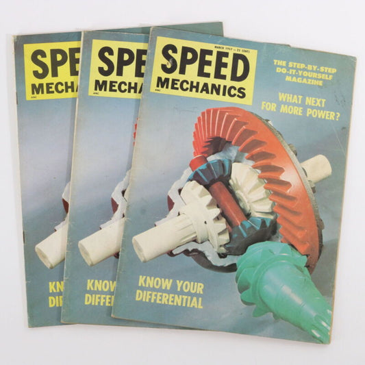 Lot Of 3 Speed Mechanics Know Your Differential March 1957 Vintage Car Magazines