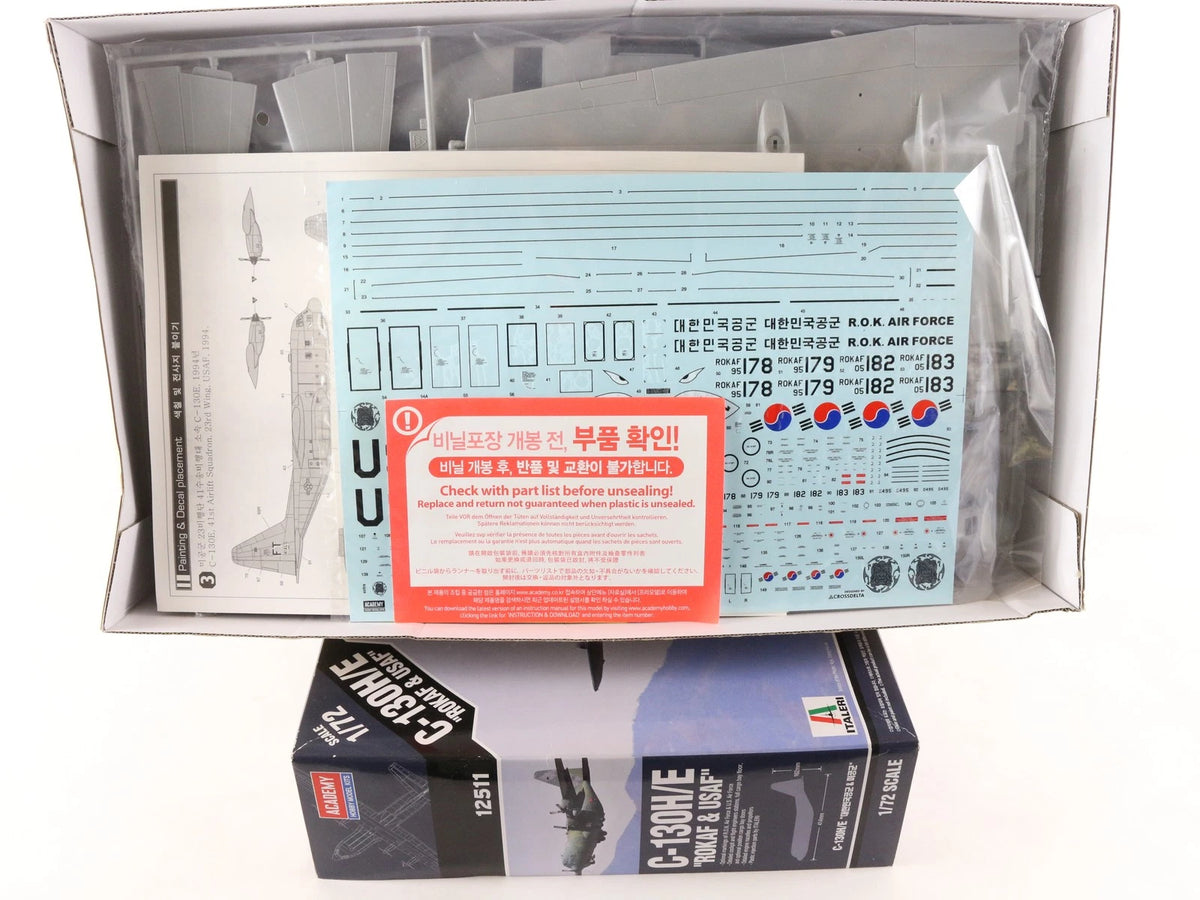 C-130H/E Military Transport ROKAF & USAF Academy Italeri 1:72 12511 Kit
