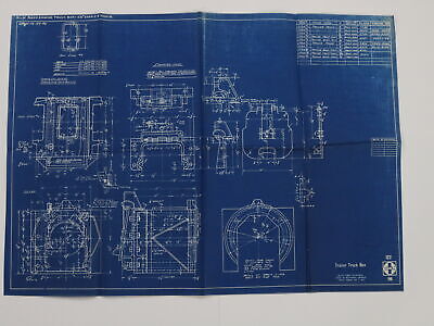 Santa Fe trailer truck box blueprint 1936