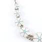 Vintage Zuni Native American Desert Flower Blossom Sterling Silver Necklace 132g