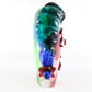Italian Murano Glass Face Sculpture Art Bust Green Blue Red 10.5” 26cm