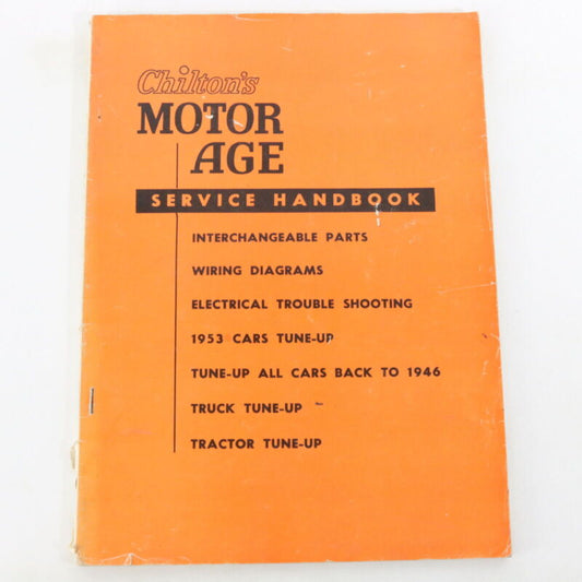 1953 Chiltons Motor Age Service Handbook 30th Ed Car Manual Book