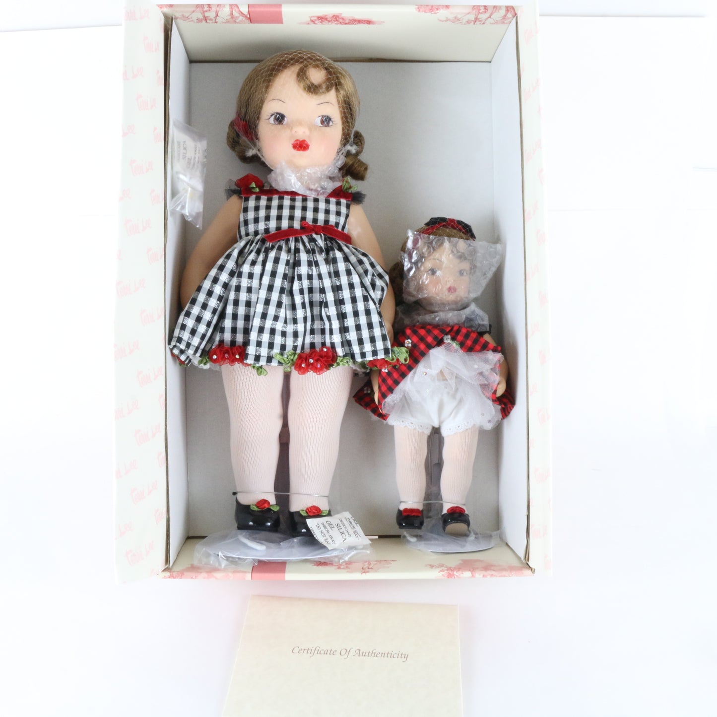 Terri Lee Holiday Terri & Tiny Terri Set Of 2 Vinyl Dolls 10020 W/ Accessories