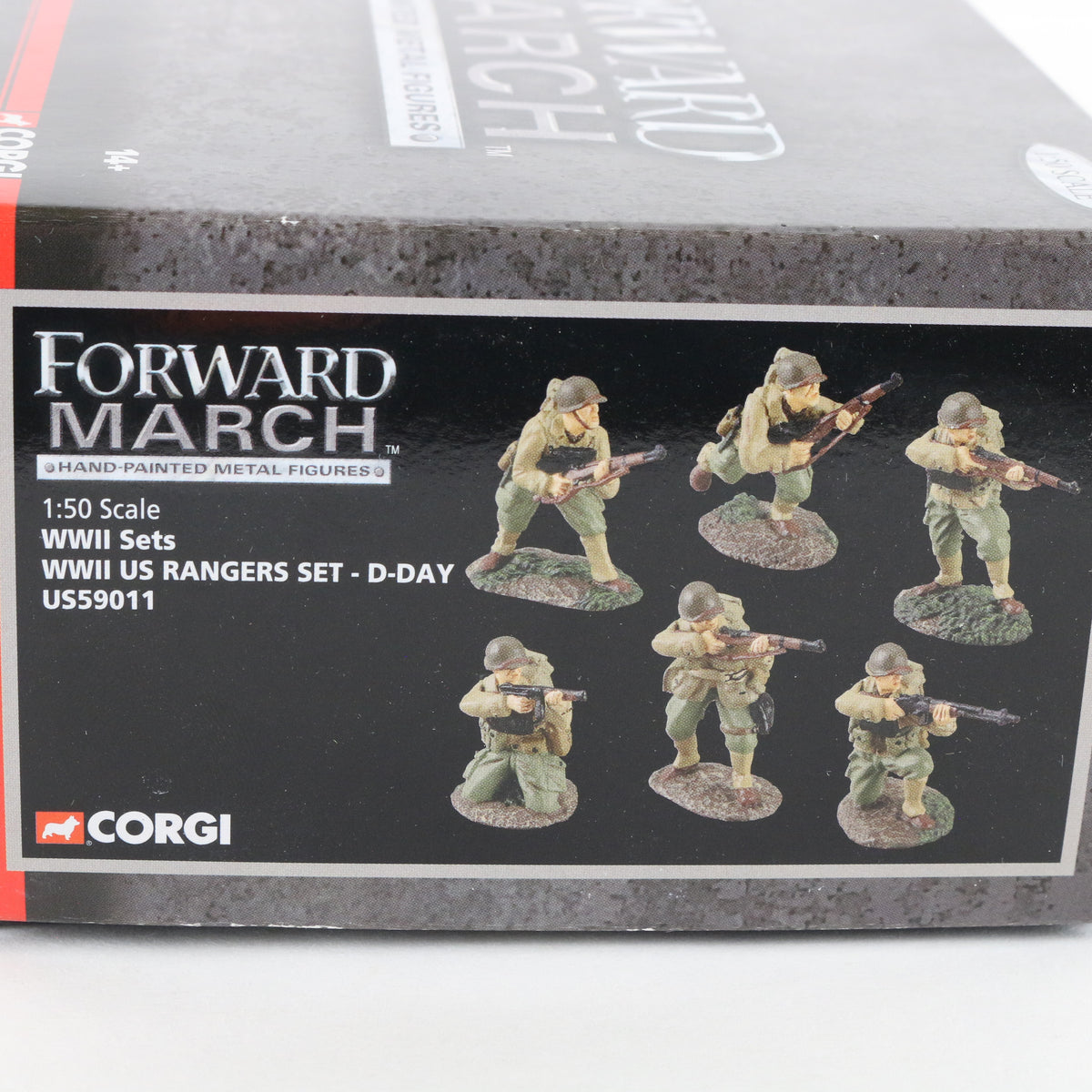 WW2 US Rangers D-Day Set Forward March Corgi 1:50 US59011 166/1200 Metal Figures